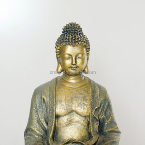 Statuette <span class=keywords><strong>solaire</strong></span> de bouddha <span class=keywords><strong>zen</strong></span> asiatique, <span class=keywords><strong>fontaine</strong></span> avec batterie, touches d'eau en résine, pour jardin et arrière-cour - Product Image 4