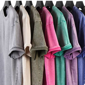 Camiseta Oversize de Algodón con Lavado Ácido al por Mayor, Hombro Caído, Estampado Gráfico, Estilo Urbano, Logotipo Personalizado, Alta Calidad para Hombre - Product Image 1