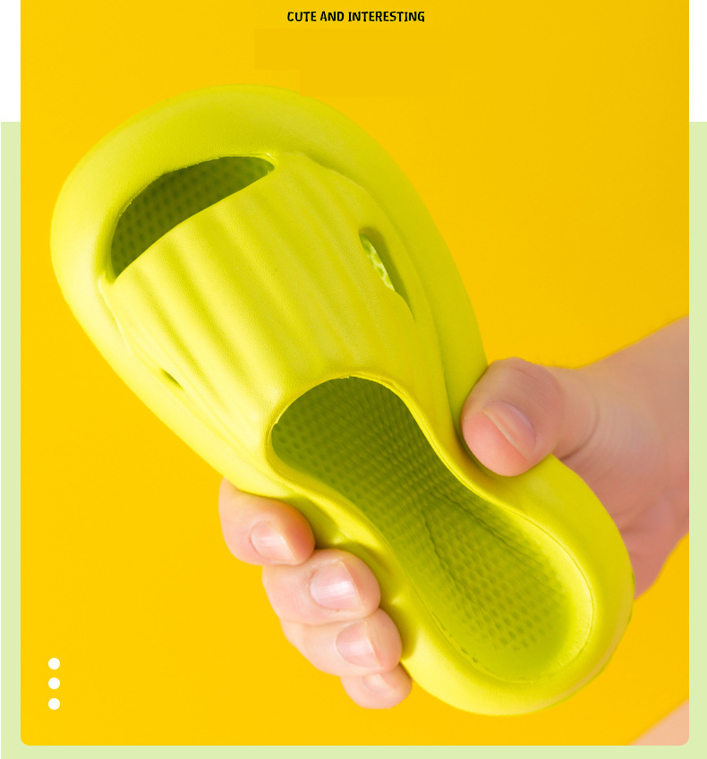 Children's Slippers Summer Solid Color Thick Sole Non-slip Bathroom Indoor Slides Slippers