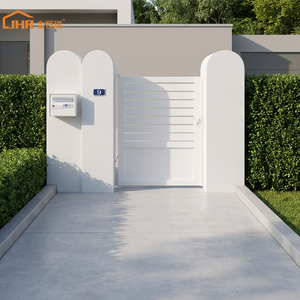 Puerta <span class=keywords><strong>de</strong></span> entrada <span class=keywords><strong>de</strong></span> acordeón deslizante para exteriores, cercado lateral negro <span class=keywords><strong>de</strong></span> alta calidad - Product Image 1