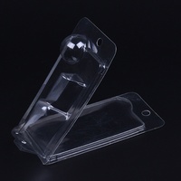 Boîte d'emballage de bouteille de parfum transparente en PVC jetable en plastique PET coque à bulles cosmétique plateau intérieur impression en relief sans danger pour les aliments