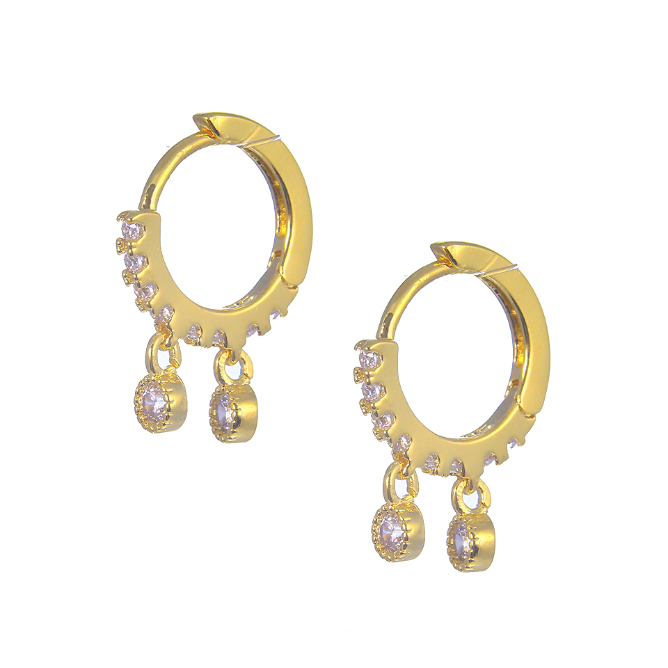 diamond gold hoop earrings