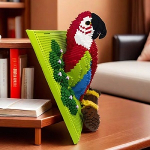 Mini Bloques de Construcción Creativos, Juguete de Construcción de Murales, Decoración de Pared, Ensamblaje Educativo DIY, Tipos de Águila y Loro - Product Image 4