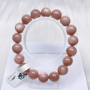 hot sale Natural Gold Sand Orange <b>Moonstone</b> <b>Bracelet</b> 1imm Beads Healing Crystal Jewelry for Women - Product Image 1