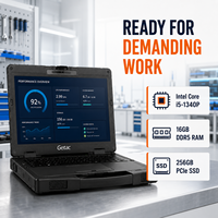 Laptop Getac S410 Intel I5 Baru, Tahan Banting, Windows 11 Pro, IP65 Tahan Air dan Debu, MIL-STD-810H, Keyboard Inggris, Untuk Penggunaan Bisnis