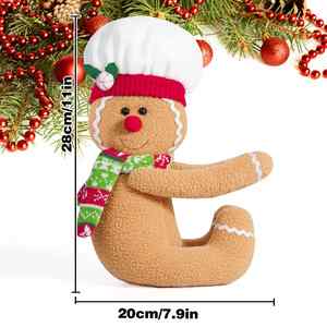 Decoración de temporada navideña Muñeca hecha a mano con botella de vino Perfecta para regalos de Navidad y fiestas Acento alegre - Product Image 5