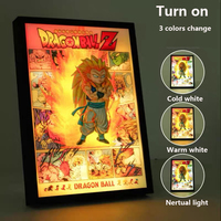 Hot LED Dragon Balls Goku Cadre Photo Figure Affiches Art Peinture Murale Peut Gradation Veilleuse 3D Anime Figure Peinture Décor