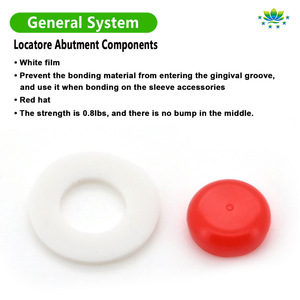 Set voor het plaatsen van overdentures op tandheelkundige implantaten met siliconen doppen, ringhouder, locator, abutment, blauw, roze, zwart, rood en dop, OEM ODM - Product Image 4