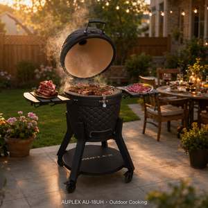 <span class=keywords><strong>Barbecue</strong></span> <span class=keywords><strong>Kamado</strong></span> ovale en céramique de qualité supérieure AUPLEX 22 pouces pour <span class=keywords><strong>pizza</strong></span> en plein air - Product Image 2
