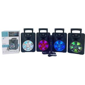 Loa siêu trầm không dây di động 4 inch 5W Kts, hệ thống âm thanh karaoke, loa boombox, micro - Product Image 2