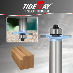 TIDEWAY Fluting T-Type Fresa T Slot Cutter Herramientas <span class=keywords><strong>CNC</strong></span> <span class=keywords><strong>Router</strong></span> <span class=keywords><strong>Bits</strong></span> para madera con rodamiento - Product Image 5