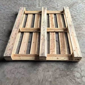 Palette en bois 1200x1000x130mm, entrée quatre voies, en pin, pour rayonnages d'usine - Product Image 3