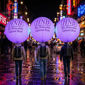 Globo Inflable Publicitario con Luz LED, Trípode Inflable Colorido con Impresión de Logotipo - Product Image 1