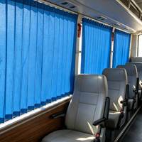 Rideau pare-soleil personnalisé à rayures verticales en jacquard anti-UV et isolant thermique pour fenêtre latérale de bus de tourisme ou navette