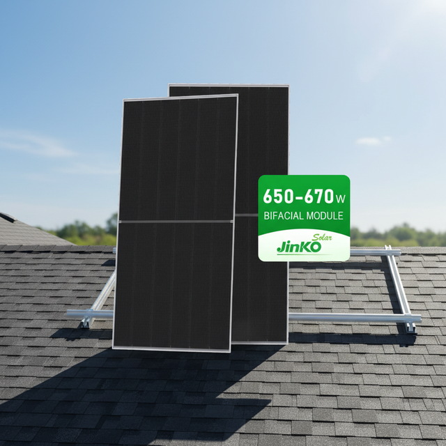 JinkoSolar 650W 660W 670W Bifacial Solar Panel N Type Double Glass PV Module