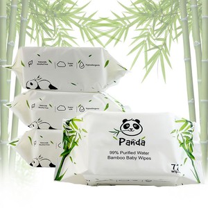 Lingettes pour bébé biodégradables 100% fibres organiques antibactériennes les plus vendues, lingettes pour bébé hydratantes à 99,9% - Product Image 3