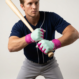 High Quality Professional <b>Wood</b> Baseball Batting Gloves Custom Heavy Duty Breathable Leather Non-Slip Lightweight Unisex - Product Image 6