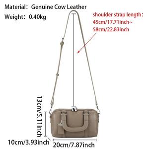 Bolso de mano retro AndoBag para mujer, bolsos cruzados de hombro de cuero genuino, bolso con asa superior y doble cremallera 3105 - Product Image 2