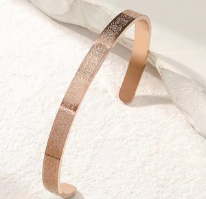 Bracciale in acciaio inossidabile liscio, semplice e regolabile, braccialetto personalizzato e alla moda - Product Image 6