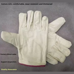 Gants de machinerie ferroviaire en toile composite double sergé, extra épais, durables, en coton, résistants à l'usure et à l'huile, vente en gros - Product Image 5