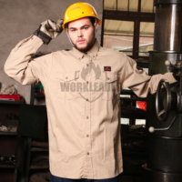 Chemise de travail ignifuge PPE Cat 2 ARC 2, ATPV 11 Cal/cm2 CGSB 155.20, sécurité électrique, chemise de travail FR