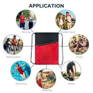 Sac à dos de sport à cordon de serrage grande capacité avec logo personnalisé, poche légère, décontracté, pour étudiants, loisirs et fitness – Vente chaude - Product Image 4