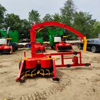 Broyeur de maïs et ensileuse à dos de type tracteur, vert, pour la collecte de fourrage