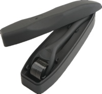 Système de Dermaroller Personnalisé avec Logo 0,5 mm 1 mm 1,5 mm Titane Noir Mat pour la Repousse des Cheveux et de la Barbe, et le Blanchiment