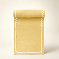 Nouveaux Chemins de Table en Coton Léger Brodés à Volants Personnalisés pour Mariages et Décoration de Table à Domicile (Vente en Gros)