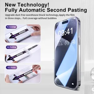 อุปกรณ์ป้องกันหน้าจอกระจกนิรภัยสำหรับ iPhone 17 16E อากาศ16 15 PRO MAX <span class=keywords><strong>14</strong></span> PLUS 13 12 11ชุดติดตั้งฟิล์มป้องกัน - Product Image 2