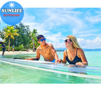 SUP — planche de Surf transparente, accessoire pour position debout, noir et bleu, antidérapant, vente en gros, usine