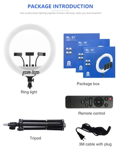 Anneau lumineux LED de 18 pouces <span class=keywords><strong>pour</strong></span> photographie et TikTok, grand anneau lumineux de beauté de 18 pouces avec trépied <span class=keywords><strong>pour</strong></span> maquillage - Product Image 3