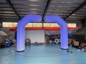 Gapura Masuk Tiup Tersegel 5m, Inflatable Iklan PVC yang Diperkuat dengan Panel Logo untuk Start Finish Lomba Marathon - Product Image 1