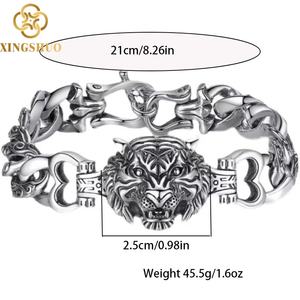 <span class=keywords><strong>สร้อย</strong></span><span class=keywords><strong>ข้อ</strong></span><span class=keywords><strong>มือ</strong></span>พังก์ลาย<span class=keywords><strong>มังกร</strong></span>เคลือบโลหะผสมสังกะสีหลากสีสไตล์อเมริกันเรโทร - Product Image 6