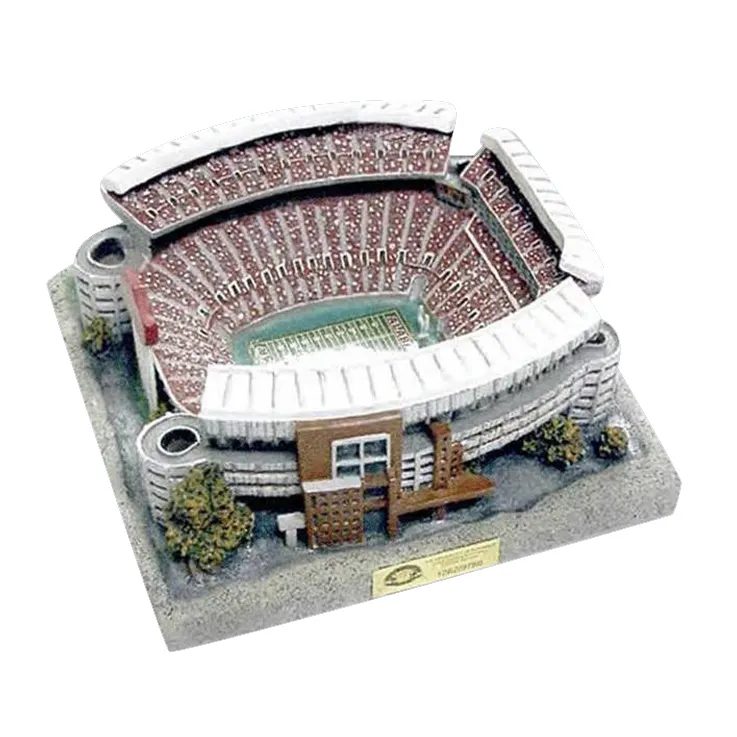 Fábrica personalizado hecho a mano tallado 3d polyresin miniatura estadio modelo