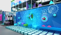 Console de jeu interactive, piscine à balles, toboggan, tunnel, équipement de jeu éducatif pour aire de jeux intérieure, centre de divertissement pour centre commercial