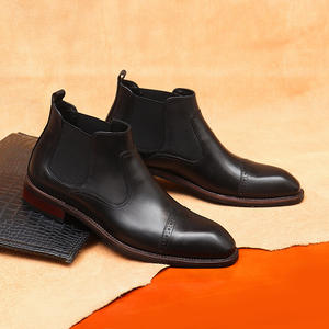 Nouvelles Bottes d'Hiver Montantes Classiques Polyvalentes Décontractées pour Hommes, Imperméables en Cuir Véritable, Rehaussantes, pour le Travail en Extérieur et le Sport - Product Image 5