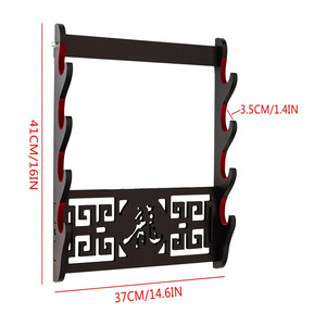 <span class=keywords><strong>Support</strong></span> <span class=keywords><strong>mural</strong></span> <span class=keywords><strong>pour</strong></span> épée-Porte-armes d'arts martiaux à 4 niveaux Présentoir de protection en polaire <span class=keywords><strong>Katana</strong></span> Wakizashi Tanto Wall - Product Image 2