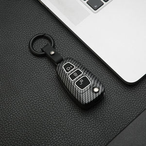 Étui de protection pour clé de voiture double télécommande, aspect carbone noir doux, pour Ford - Product Image 3