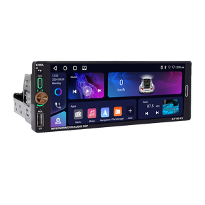Autoradio Android 1DIN 6,9 pouces, navigation GPS, lecteur BT USB, prise en charge du CarPlay sans fil, Android <span class=keywords><strong>Auto</strong></span>, <span class=keywords><strong>FM</strong></span>/RDS, EQ DSP - Product Image 1