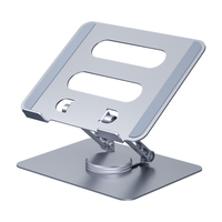 Vente en gros d'usine Alliage d'aluminium 360 °   Support d'ordinateur portable pliable et rotatif, support portable réglable pour tablette et ordinateur portable de 14 à 17,3 pouces