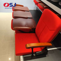 Chaises télescopiques électriques OSJ, sièges de stade rétractables, sièges d'auditorium pliants automatiques