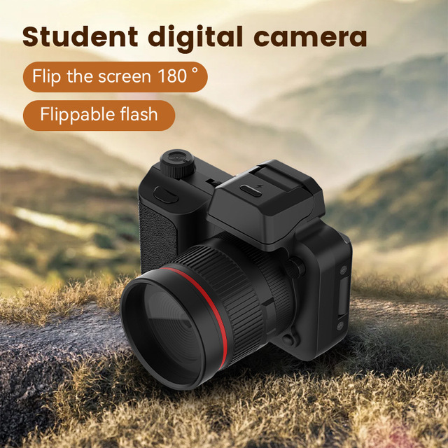 VLOG Camera Student Camera 5MP 1080p CMOS Sensor Flip Display Night Photography WiFi Anti-Shake Portable Household