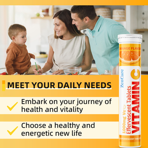 วิตามินซีแบบเม็ดฟู่ รสผลไม้ สำหรับผู้ใหญ่ ขายดี 1000 มก. เสริมภูมิคุ้มกัน รับผลิตแบรนด์ส่วนตัว OEM/ODM - Product Image 5