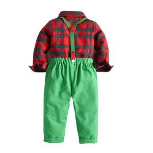 Chemises à carreaux à manches longues pour enfants HP Wholesale, costumes de Noël pour garçon de 2 ans, KBCS-012 - Product Image 2