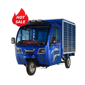 QSD Tricycle Cargo <span class=keywords><strong>Bike</strong></span> Adultes Motorisé Divers Cargo Tricycle Trois Roues Électrique <span class=keywords><strong>Van</strong></span> Tricycle Solaire Électrique Rickshaw - Product Image 2