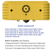 Alarme Solaire Vocale 911W 2024 Détecteur de Mouvement Extérieur IP65 et Capteur de Sécurité Solaire Extérieur Étanche IP55