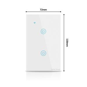 Yuhe สวิตช์ติดผนังอัจฉริยะแบบกลุ่ม10A กระจกเทมเปอร์230V 1-Way Wi-Fi บลูทูธแอปควบคุมการออกแบบที่ทันสมัย IP20 - Product Image 6