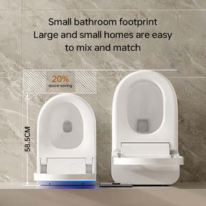 Inodoro inteligente montado <span class=keywords><strong>en</strong></span> la <span class=keywords><strong>pared</strong></span> personalizado sin límite de presión de agua Escudo de espuma multifuncional montado <span class=keywords><strong>en</strong></span> la <span class=keywords><strong>pared</strong></span> Control de voz - Product Image 2