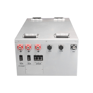 แบตเตอรี่ลิเธียมไอรอนฟอสเฟต (LiFePO4) ความจุสูง 48V 200Ah ชาร์จได้ ใช้ได้กับ 24V 72V 100Ah สำหรับรถยนต์ลิเธียม รถแคมป์ปิ้ง และแบตเตอรี่ AGV - Product Image 2